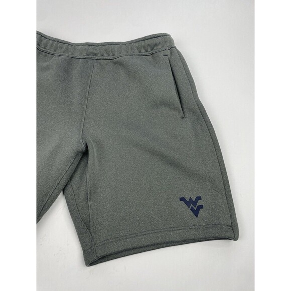Nike Shorts XL Gray Adult Work Out Run Swoosh Sweat Heavy West Virginia On-field - Picture 2 of 9